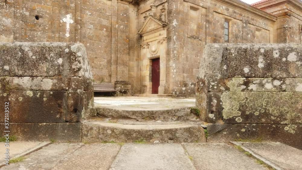 Carnota, old village with church in Galicia.Spain Carnota, old village with church in Galicia.Spain