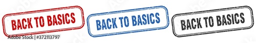 back to basics square isolated sign set. back to basics stamp
