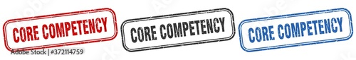 core competency square isolated sign set. core competency stamp