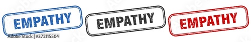 empathy square isolated sign set. empathy stamp