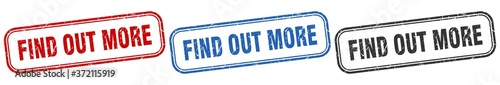 find out more square isolated sign set. find out more stamp