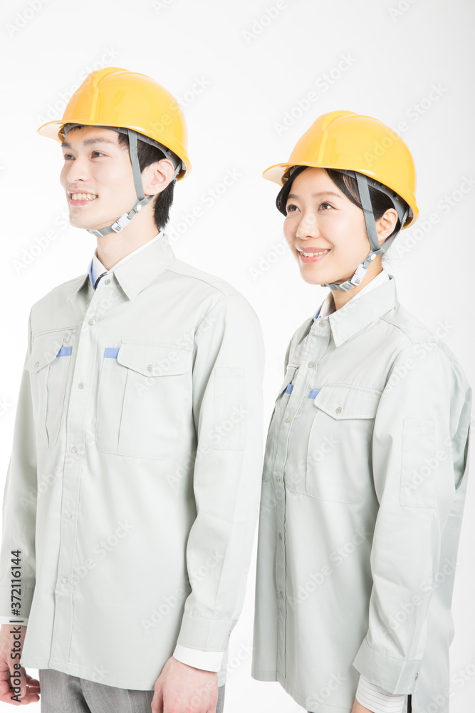 男女作業員 男女作業員