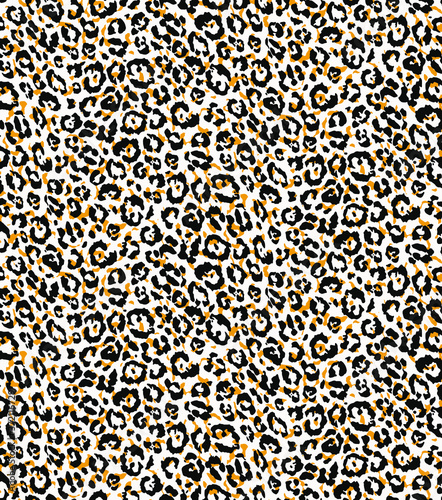 Seamless leopard pattern, animal print.