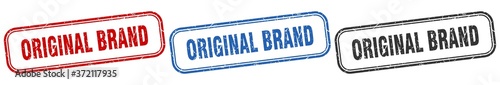 original brand square isolated sign set. original brand stamp