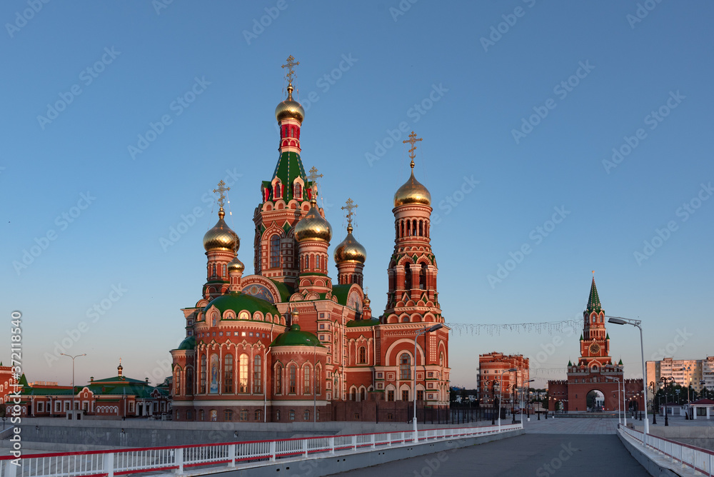Orthodox cathedral in Yoshkar-Ola city in Russia