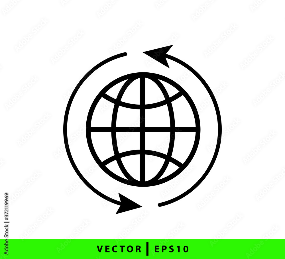 Globe icon vector logo design template