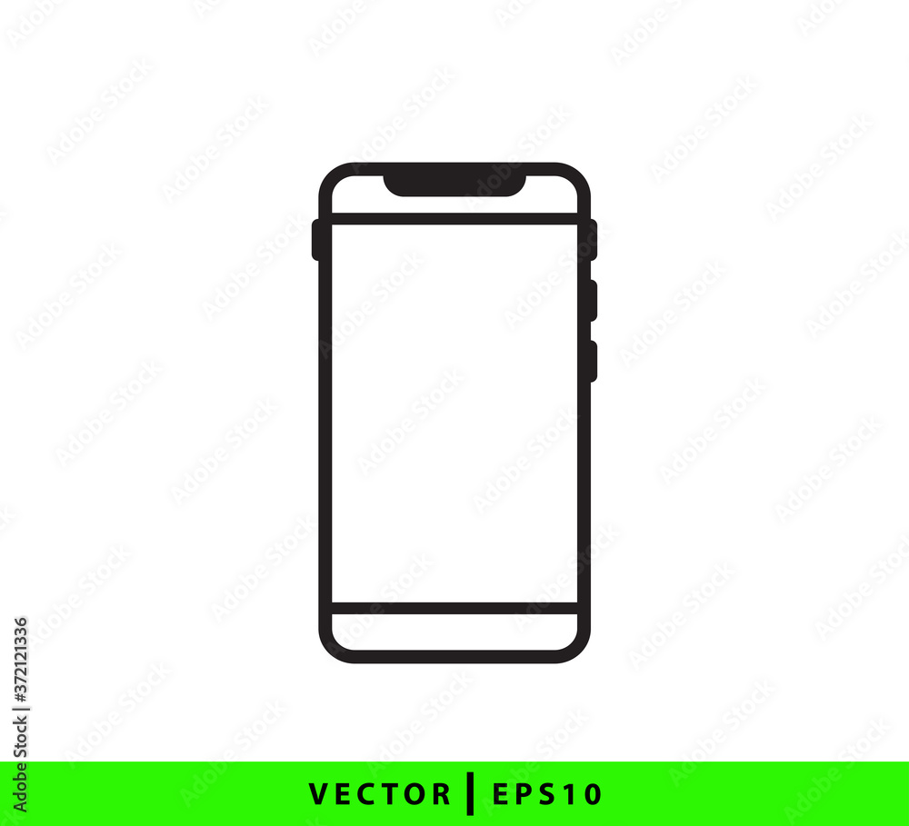 Smart phone icon vector flat style illustration
