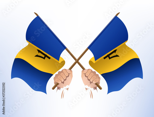 The flag fluttered across from the country of Barbados