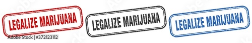 legalize marijuana square isolated sign set. legalize marijuana stamp
