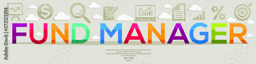 Creative (Fundamental Of Investing) Design,letters and icons,Vector illustration.