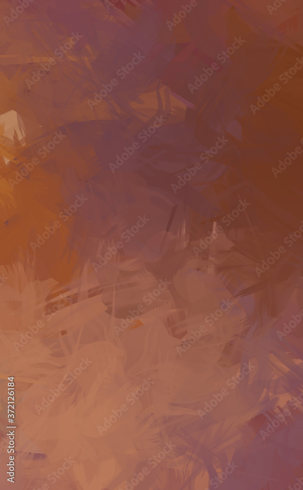 Naklejka premium 2D illustration of colorful brush strokes. Decorative texture painting. Vibrant paint pattern backdrop.