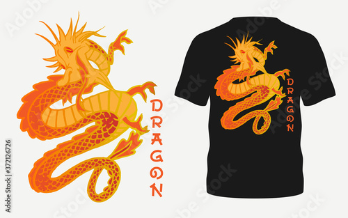 Dragon Graphic t-shirt design high quality print ready t-shirt design, this artwork can be used for digital printing and screen printing