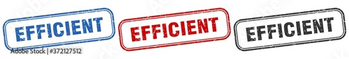 efficient square isolated sign set. efficient stamp
