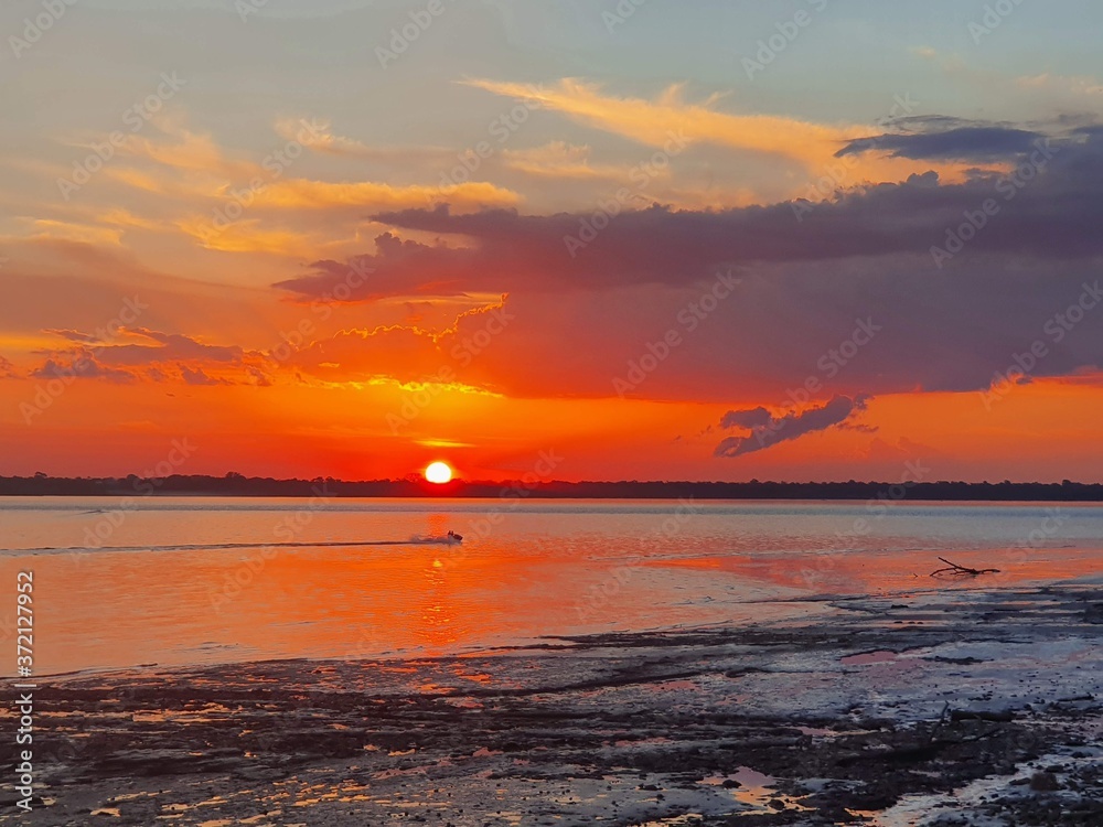 Obraz premium Por do sol na Amazonia