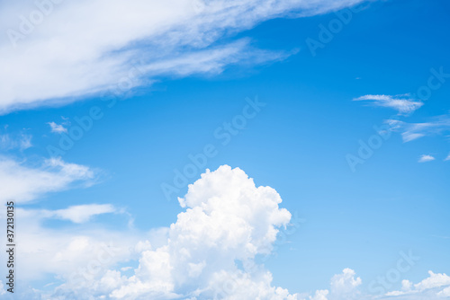Blue sky and white clouds in summer