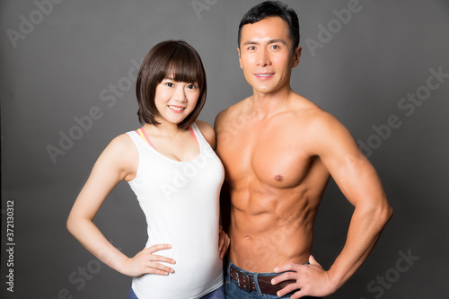 筋肉女性と筋肉男性