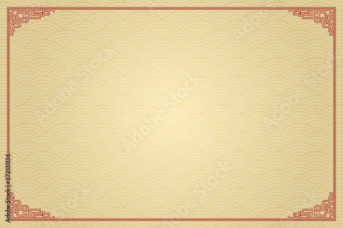 Chinese Traditional Background, The Great Wall Style Frame