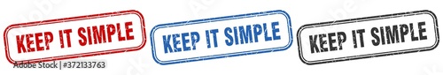 keep it simple square isolated sign set. keep it simple stamp