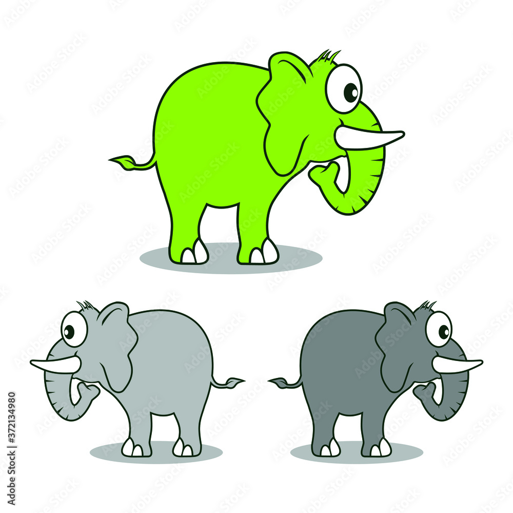 Funny ellephant cartoon illustration vector Funny ellephant cartoon illustration vector