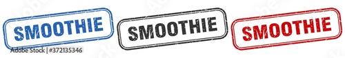 smoothie square isolated sign set. smoothie stamp