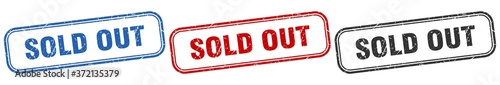 sold out square isolated sign set. sold out stamp