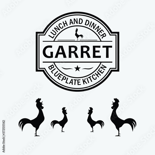 Lunch and dinner garret restaurant illustration vector