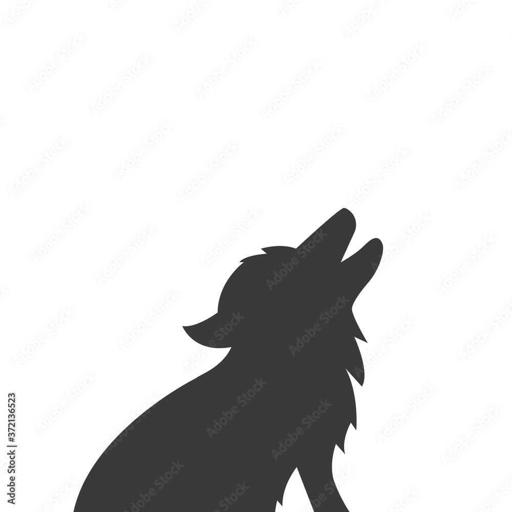black Wolf icon vector illustration design
