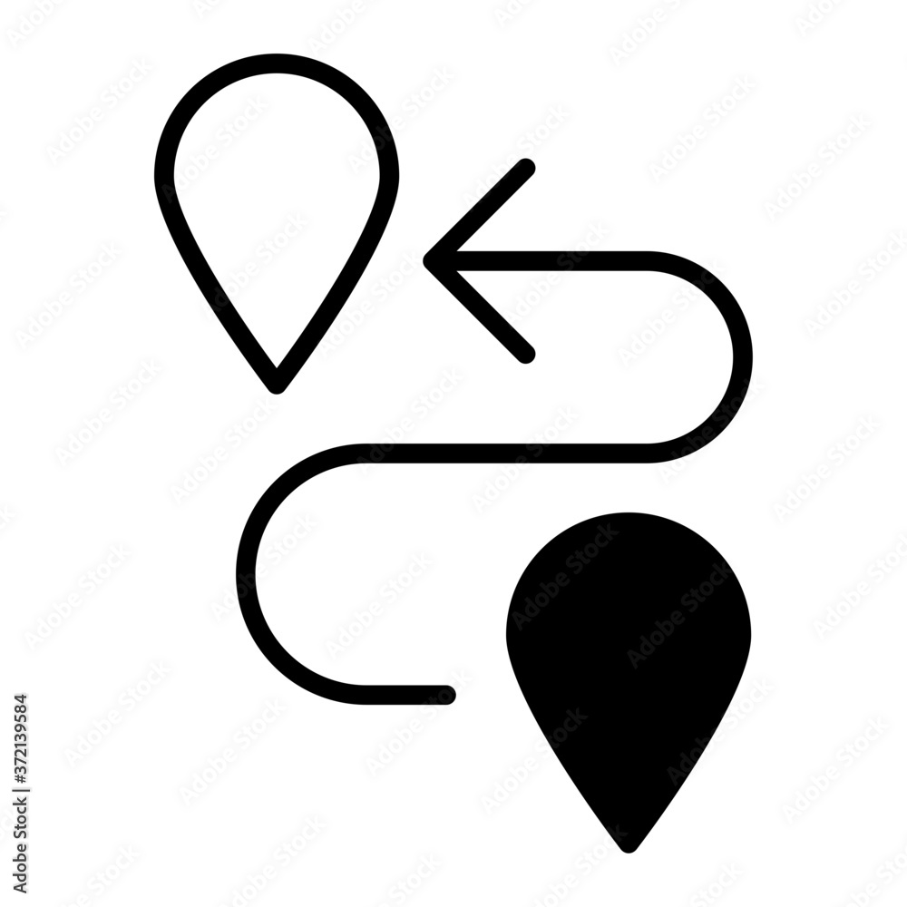 Fototapeta premium Travel route icon