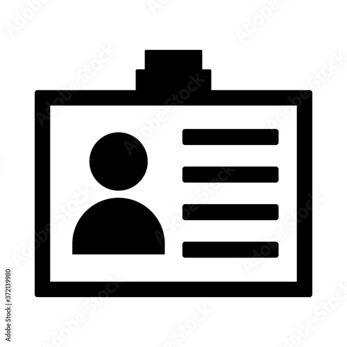 id badge silhouette style icon