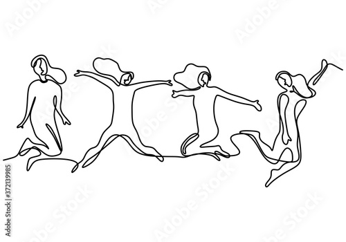 Continuous line drawing of ...