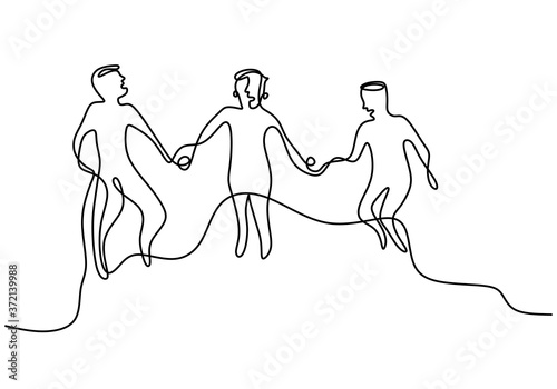 Continuous line drawing of ...