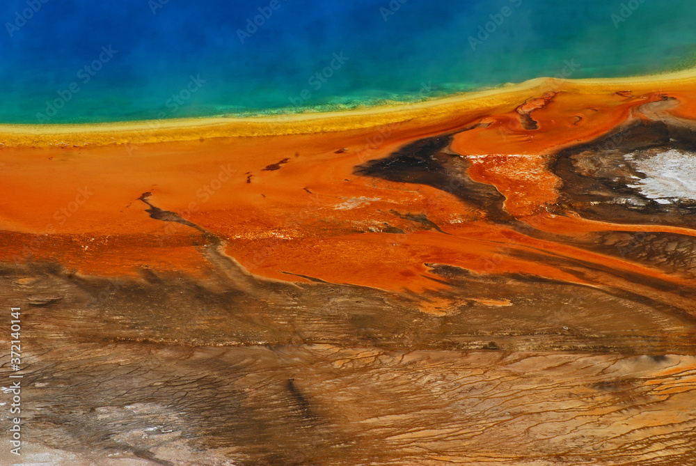 Colors of Grand Prismatic Spring Yellowstone National Park, Wyoming 