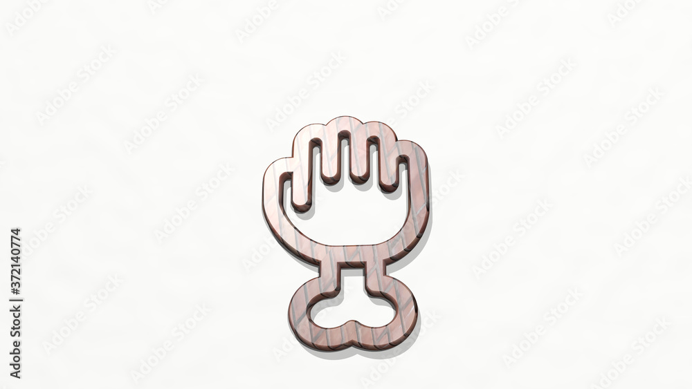 HALLOWEEN HAND 3D icon on the wall, 3D illustration for background and black HALLOWEEN HAND 3D icon on the wall, 3D illustration for background and black