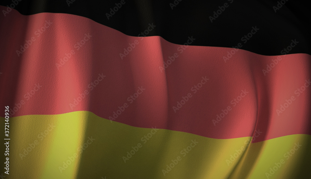 Fototapeta premium Flag of Germany. 3D rendering of flag background of European countries. National Flag Series Illustration.