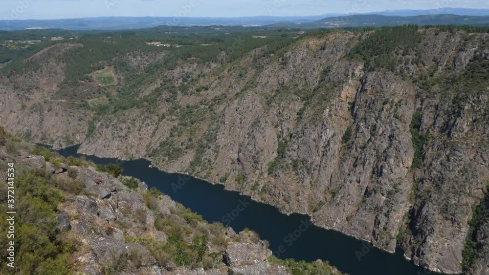 View of the holy river bank (Ribeira Sacra) in Lugo Spain, still shot View of the holy river bank (Ribeira Sacra) in Lugo Spain, still shot