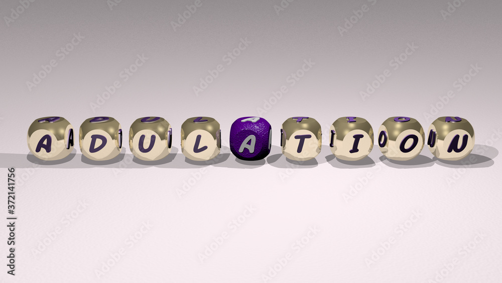 congratulations: ADULATION text of cubic individual letters, 3D illustration congratulations: ADULATION text of cubic individual letters, 3D illustration