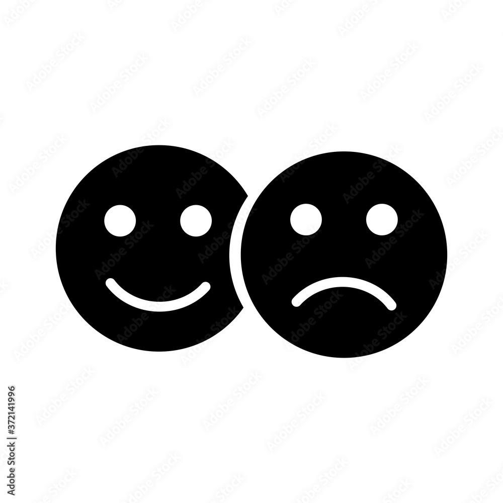 Fototapeta premium emojis faces silhouette style icon