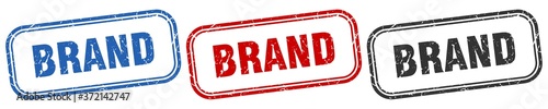 brand square isolated sign set. brand stamp
