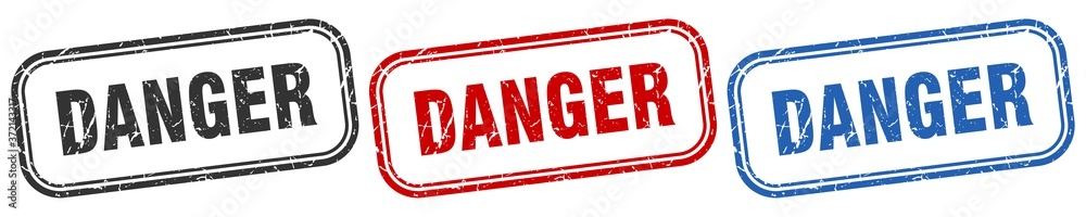danger square isolated sign set. danger stamp danger square isolated sign set. danger stamp