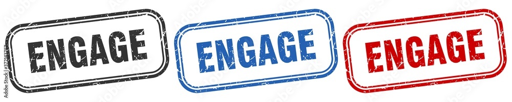 engage square isolated sign set. engage stamp engage square isolated sign set. engage stamp