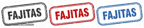 fajitas square isolated sign set. fajitas stamp