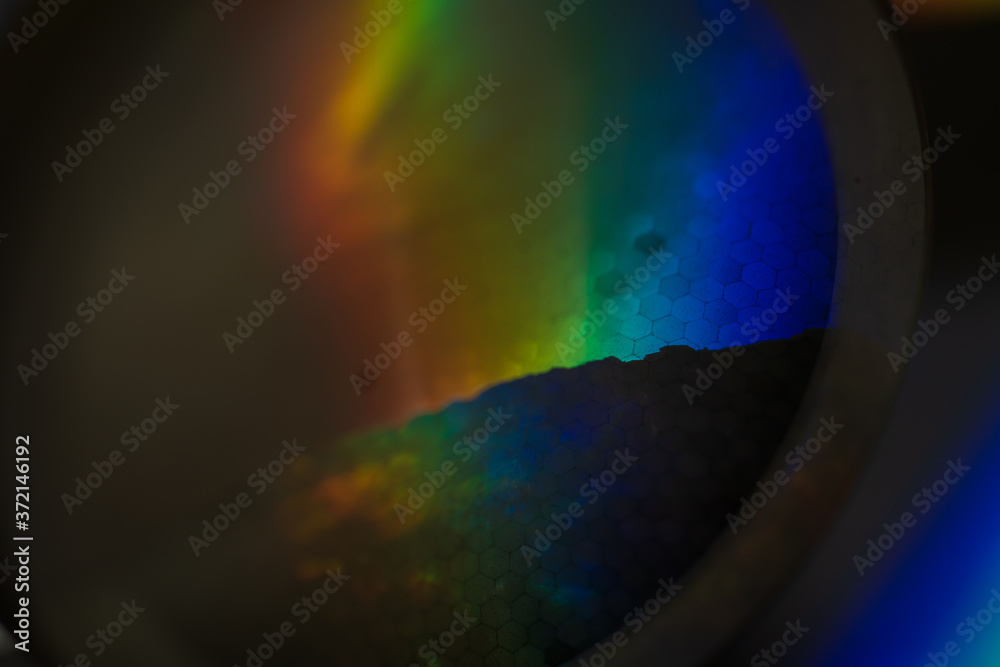abstract rainbow background with hexagon pattern