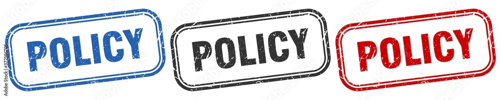 policy square isolated sign set. policy stamp policy square isolated sign set. policy stamp