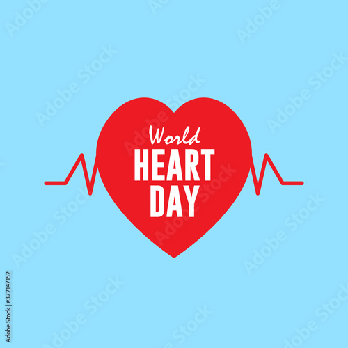Celebrate World Heart Day. vector illustration