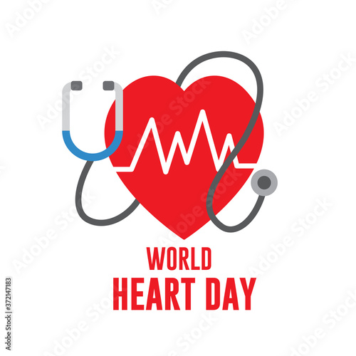 Celebrate World Heart Day. vector illustration
