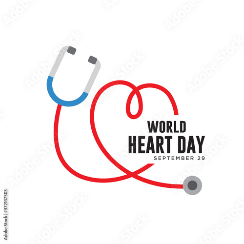 Celebrate World Heart Day. vector illustration