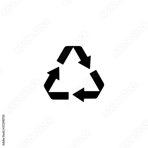 recycle sign icon isolated on white background, simple line icon for your work.