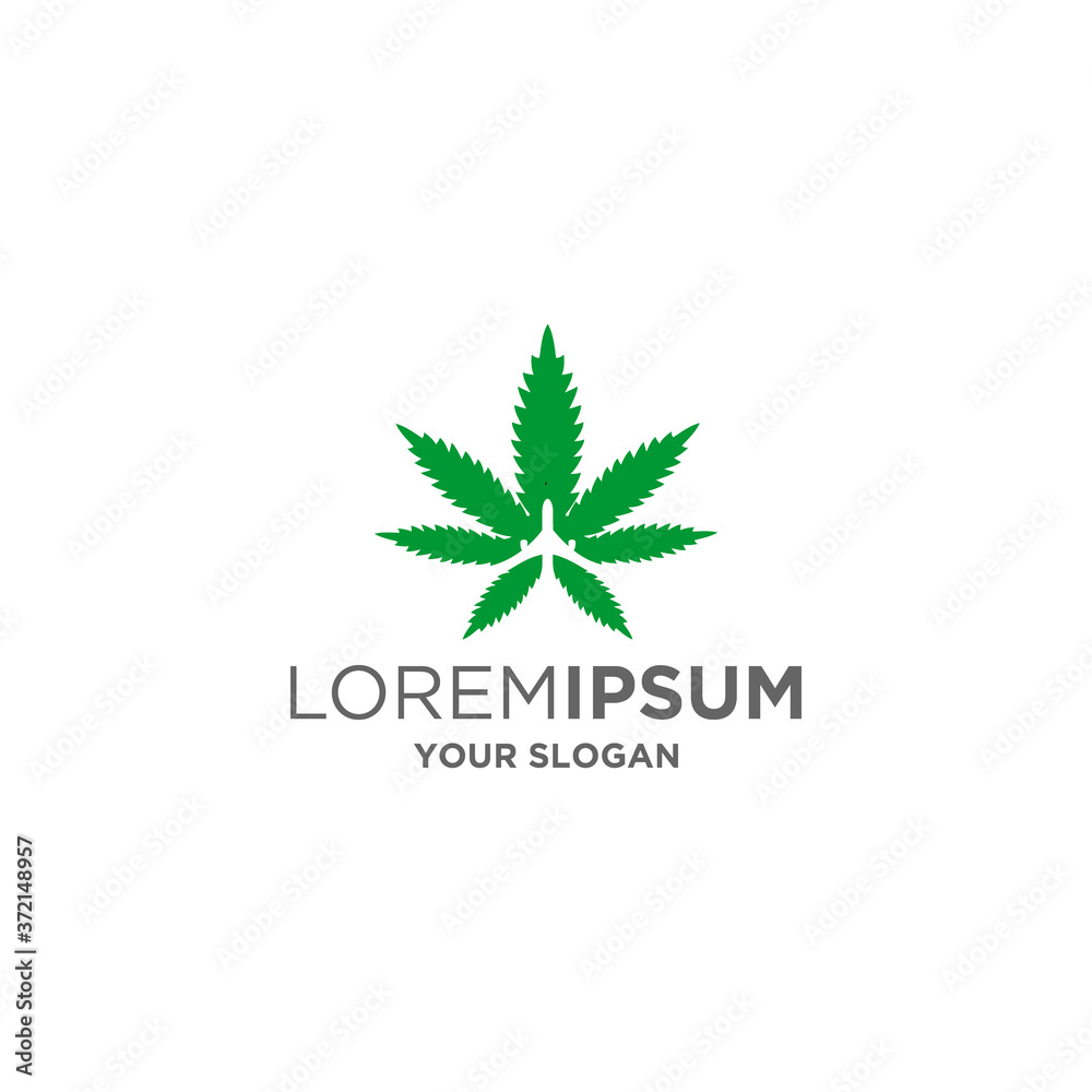flaying cannabis logo vector