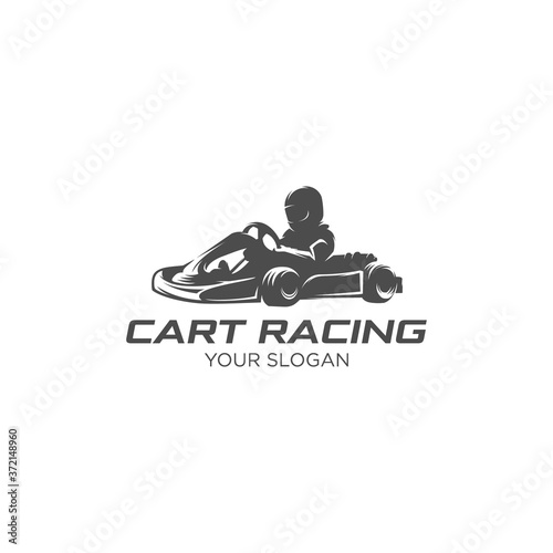 gocart sport racing  silhouette logo