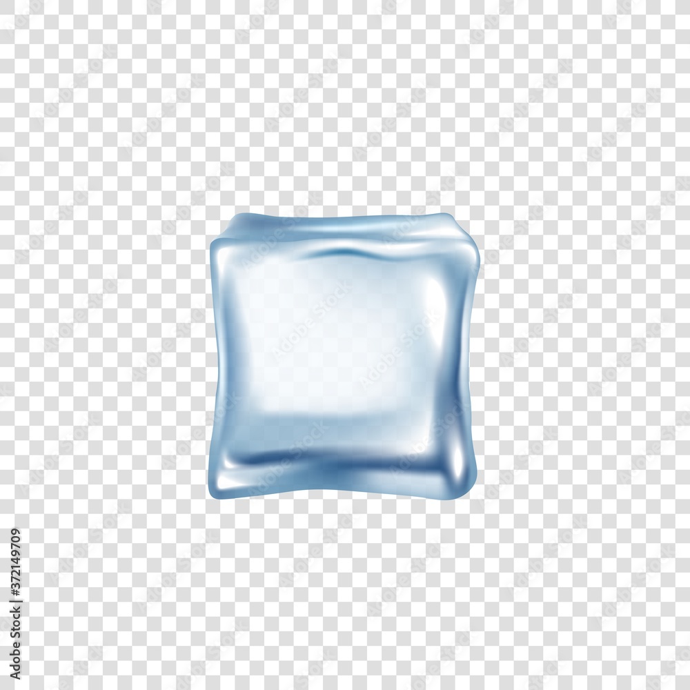 Ice cube crystal block single icon realistic vector illustration isolated. Ice cube crystal block single icon realistic vector illustration isolated.